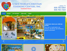 Tablet Screenshot of anewworldchristianlearningctr.com